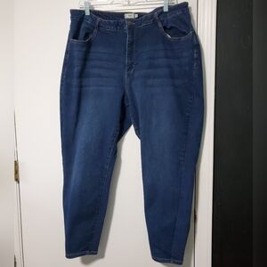 Rue21 High Rise Womens Blue Jeans Relaxed Fit Size 22